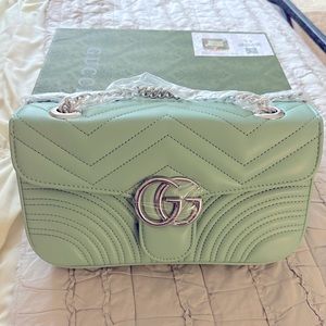 COPY- gucci Marmont mint green never used